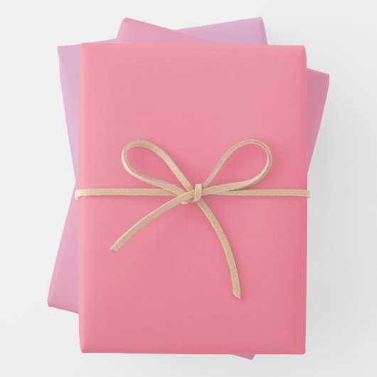 Feuille De Papier Cadeau Saumon clair Amaranth Pearl rose tons 3 tons (En situation)