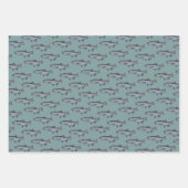 Feuille De Papier Cadeau Saumon Motif de natation PNW Pêche Poisson envelop (Devant)