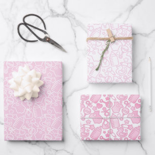 Feuille De Papier Cadeau Saupoudrer douces roses douces