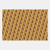 Feuille De Papier Cadeau Saxaphone Woodwind Design musical (Devant)