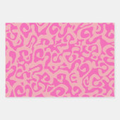 Feuille De Papier Cadeau Scala Media Abstrait rose moderne Preppy Motif (Devant 2)