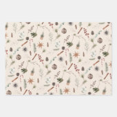 Feuille De Papier Cadeau Scandi Boho Neutral Joyeux Noël Photo (Devant)