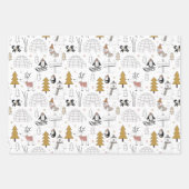 Feuille De Papier Cadeau Scandi Penguin Winter Wonderland Noël (Devant 2)