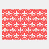 Feuille De Papier Cadeau Scarlet Fleur de Lis (Devant 3)