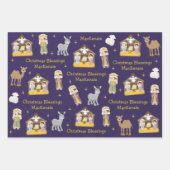 Feuille De Papier Cadeau Scène de la Nativité Brunette (Devant 2)