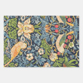 Feuille De Papier Cadeau Schéma floral William Morris Strawberry Thief (Devant 2)