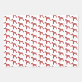 Feuille De Papier Cadeau Schnauzer Chien Silhouette Rouge Merry Woofmas (Devant 3)