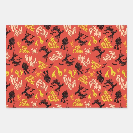 Feuille De Papier Cadeau Scooby-Doo | Ruh Roh Run Scoob ! Motif (Devant)