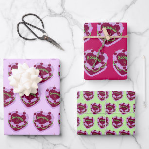 Feuille De Papier Cadeau Scorpio Zodiac Coquette Coeur Anniversaire Gâteau