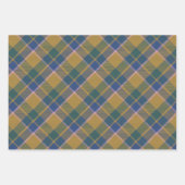 Feuille De Papier Cadeau Scott Mustard Blue Modern Scottish Tartan (Devant)