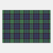 Feuille De Papier Cadeau Scottish Tartans Black Watch, Malcolm, Buchanan (Devant)