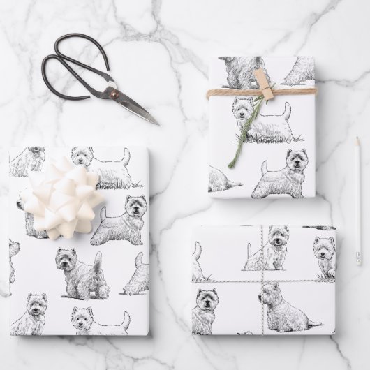 Feuille De Papier Cadeau Scottish Terrier (Recto)