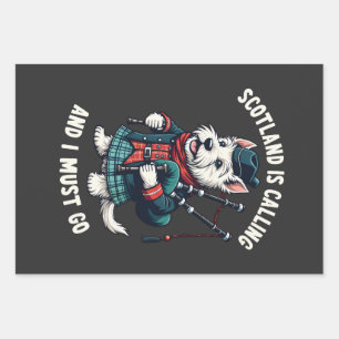 Feuille De Papier Cadeau Scottish Terrier Dog Scotland appelle et je dois