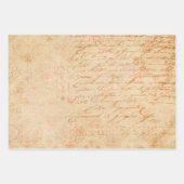 Feuille De Papier Cadeau Script cursif et Filigree sur Tan (Devant)