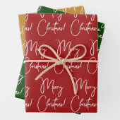 Feuille De Papier Cadeau Script de calligraphie moderne Joyeux Noël (En situation)