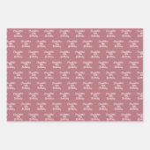 Feuille De Papier Cadeau Script de nom or rose d'anniversaire (Devant)