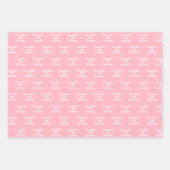 Feuille De Papier Cadeau Script de nom rose pâle d'anniversaire (Devant)