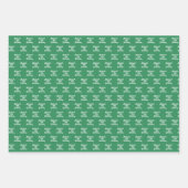 Feuille De Papier Cadeau Script de nom vert émeraude (Devant 3)