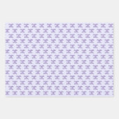 Feuille De Papier Cadeau Script de nom violet de lavande d'anniversaire (Devant 3)