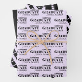 Feuille De Papier Cadeau Script de typographie graduée Géométrique (En situation)