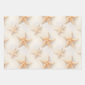 Feuille De Papier Cadeau Sea Shells Crème Sable Plage d'ivoire (Devant 3)