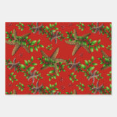 Feuille De Papier Cadeau Sea Stars Holly Three Colours Beach Noël (Devant 2)