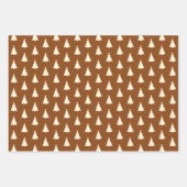 Feuille De Papier Cadeau Seamless Christmas Tree on Brown (Devant)