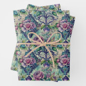 Feuille De Papier Cadeau Seamless Floral Pattern Furniture Decoupage (En situation)