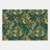 Feuille De Papier Cadeau Seamless pattern with golden ferns (Devant)