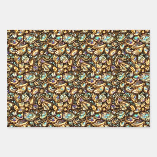 Feuille De Papier Cadeau Seashell paua abalone shimmer (Devant 2)