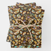 Feuille De Papier Cadeau Seashell paua abalone shimmer (En situation)