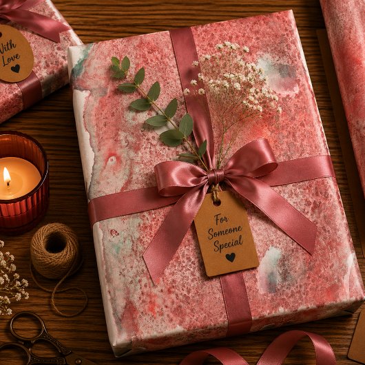 Feuille De Papier Cadeau Sédiment Écarlate
