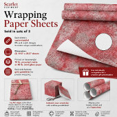 Feuille De Papier Cadeau Sédiment Écarlate