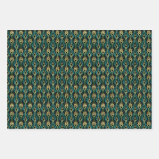 Feuille De Papier Cadeau Sélection Art déco (Devant)