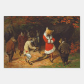 Feuille De Papier Cadeau Sélection d'animaux de bois (Devant 3)