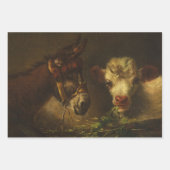 Feuille De Papier Cadeau Sélection d'animaux de ferme (créatures rurales) (Devant 3)