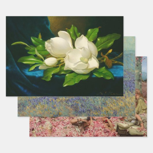 Feuille De Papier Cadeau Sélection d'Art Floral (Belles Fleurs) (Lot)