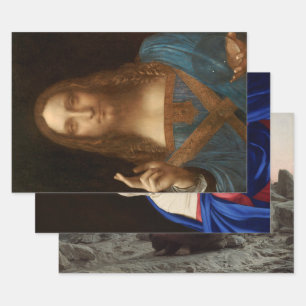 Feuille De Papier Cadeau Sélection d'art religieux chrétien