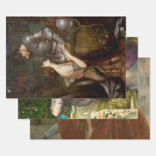 Feuille De Papier Cadeau Sélection romantique de beauté féminine (Lot)