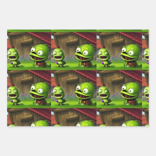 Feuille De Papier Cadeau Semis (Devant)