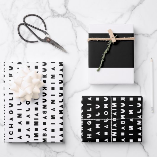 FEUILLE DE PAPIER CADEAU SEPT JOURS DE KWANZAA (Recto)