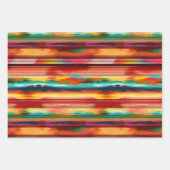 Feuille De Papier Cadeau Serape d'aquarelle de couverture mexicaine (Devant)