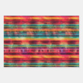 Feuille De Papier Cadeau Serape d'aquarelle de couverture mexicaine (Devant 3)