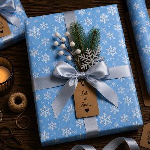 Feuille De Papier Cadeau Sérénade de neige