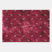 Feuille De Papier Cadeau Série Burgundy Bee Design Five (Devant 2)