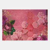 Feuille De Papier Cadeau Série Burgundy Bee Design Five (Devant)