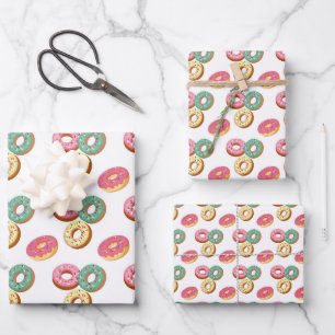 Feuille De Papier Cadeau Série de donuts sucrés Design 3 