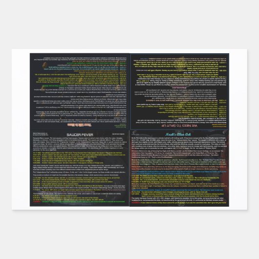 Feuille De Papier Cadeau Série UFO : UFO, Mars Mix (Devant)