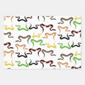 Feuille De Papier Cadeau Serpents colorés Python Reptile Motif (Devant)