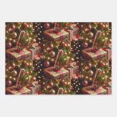 Feuille De Papier Cadeau Serre de Noël, Casse-noisette et (Devant 3)